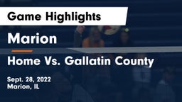 Marion  vs Home Vs. Gallatin County Game Highlights - Sept. 28, 2022