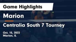 Marion  vs Centralia South 7 Tourney Game Highlights - Oct. 15, 2022