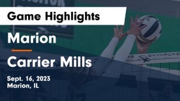 Marion  vs Carrier Mills Game Highlights - Sept. 16, 2023