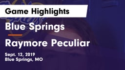 Blue Springs  vs Raymore Peculiar  Game Highlights - Sept. 12, 2019