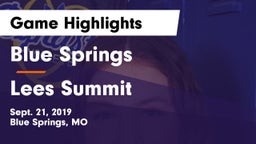 Blue Springs  vs Lees Summit Game Highlights - Sept. 21, 2019
