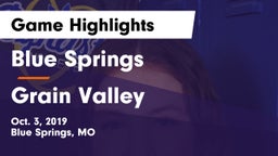 Blue Springs  vs Grain Valley  Game Highlights - Oct. 3, 2019