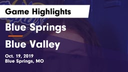 Blue Springs  vs Blue Valley Game Highlights - Oct. 19, 2019