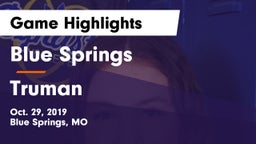 Blue Springs  vs Truman Game Highlights - Oct. 29, 2019