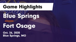 Blue Springs  vs Fort Osage  Game Highlights - Oct. 26, 2020