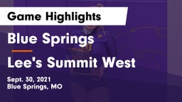 Blue Springs  vs Lee's Summit West  Game Highlights - Sept. 30, 2021