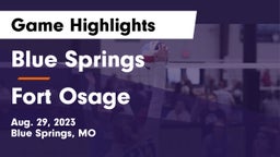 Blue Springs  vs Fort Osage  Game Highlights - Aug. 29, 2023