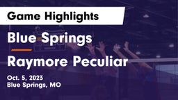 Blue Springs  vs Raymore Peculiar  Game Highlights - Oct. 5, 2023