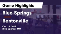 Blue Springs  vs Bentonville  Game Highlights - Oct. 14, 2023