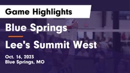 Blue Springs  vs Lee's Summit West  Game Highlights - Oct. 16, 2023
