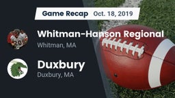 Recap: Whitman-Hanson Regional  vs. Duxbury  2019