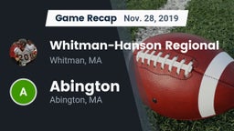 Recap: Whitman-Hanson Regional  vs. Abington  2019