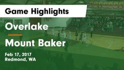 Overlake  vs Mount Baker Game Highlights - Feb 17, 2017