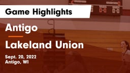 Antigo  vs Lakeland Union  Game Highlights - Sept. 20, 2022