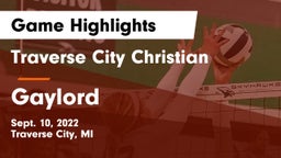 Traverse City Christian  vs Gaylord  Game Highlights - Sept. 10, 2022