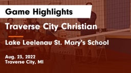 Traverse City Christian  vs Lake Leelenau St. Mary's School  Game Highlights - Aug. 23, 2022
