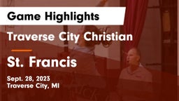 Traverse City Christian  vs St. Francis  Game Highlights - Sept. 28, 2023