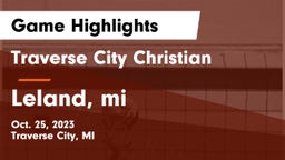 Traverse City Christian  vs Leland, mi  Game Highlights - Oct. 25, 2023