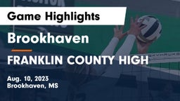 Brookhaven  vs FRANKLIN COUNTY HIGH  Game Highlights - Aug. 10, 2023