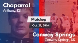 Matchup: Chaparral vs. Conway Springs  2016