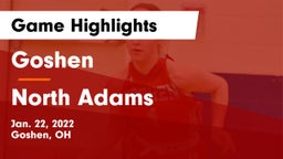 Goshen  vs North Adams Game Highlights - Jan. 22, 2022