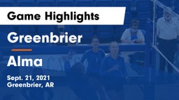 Greenbrier  vs Alma  Game Highlights - Sept. 21, 2021
