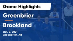Greenbrier  vs Brookland  Game Highlights - Oct. 9, 2021