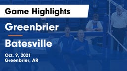 Greenbrier  vs Batesville  Game Highlights - Oct. 9, 2021