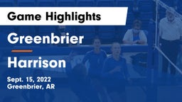 Greenbrier  vs Harrison  Game Highlights - Sept. 15, 2022
