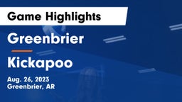 Greenbrier  vs Kickapoo  Game Highlights - Aug. 26, 2023