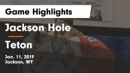 Jackson Hole  vs Teton  Game Highlights - Jan. 11, 2019