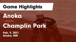 Anoka  vs Champlin Park  Game Highlights - Feb. 9, 2021