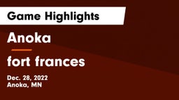Anoka  vs fort frances Game Highlights - Dec. 28, 2022