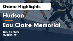 Hudson  vs Eau Claire Memorial  Game Highlights - Jan. 14, 2020