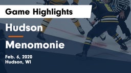 Hudson  vs Menomonie  Game Highlights - Feb. 6, 2020