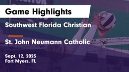 Southwest Florida Christian  vs St. John Neumann Catholic  Game Highlights - Sept. 12, 2023
