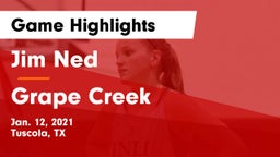 Jim Ned  vs Grape Creek  Game Highlights - Jan. 12, 2021