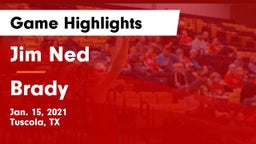 Jim Ned  vs Brady  Game Highlights - Jan. 15, 2021