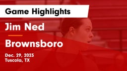Jim Ned  vs Brownsboro  Game Highlights - Dec. 29, 2023