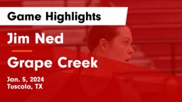 Jim Ned  vs Grape Creek  Game Highlights - Jan. 5, 2024