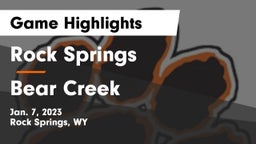 Rock Springs  vs Bear Creek Game Highlights - Jan. 7, 2023