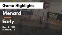 Menard  vs Early  Game Highlights - Dec. 9, 2017