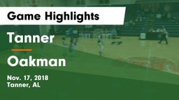 Tanner  vs Oakman  Game Highlights - Nov. 17, 2018