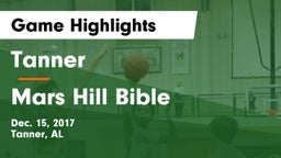 Tanner  vs Mars Hill Bible  Game Highlights - Dec. 15, 2017