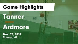 Tanner  vs Ardmore  Game Highlights - Nov. 26, 2018