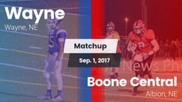 Matchup: Wayne  vs. Boone Central  2017