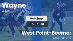 Matchup: Wayne  vs. West Point-Beemer  2017