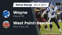 Recap: Wayne  vs. West Point-Beemer  2017