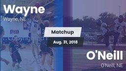Matchup: Wayne  vs. O'Neill  2018