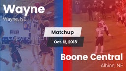 Matchup: Wayne  vs. Boone Central  2018